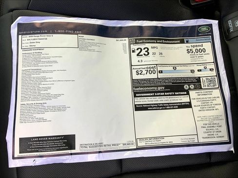 New 2026 Land Rover Range Rover Velar S image 12