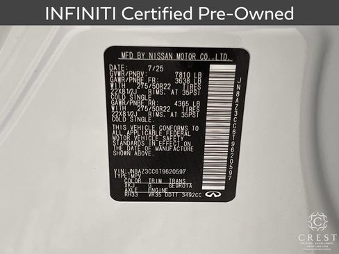 Certified 2026 INFINITI QX80 Autograph w/ Premium Cargo Package AWD/4WD image 34