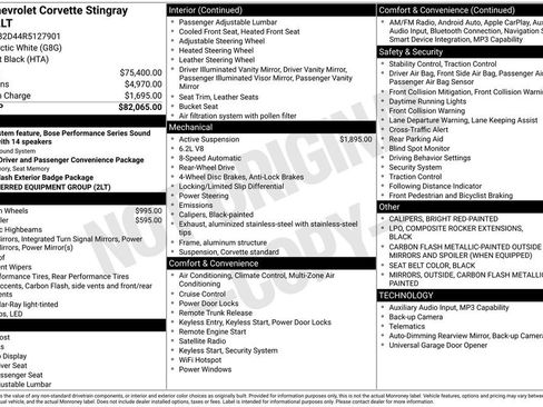 Used 2024 Chevrolet Corvette Stingray Preferred Cpe w/ 2LT image 54