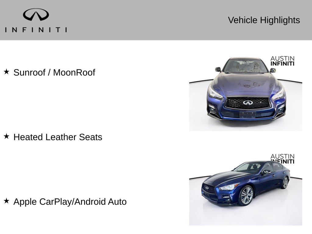 Certified 2023 INFINITI Q50 Sensory RWD image 3