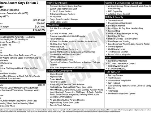 Certified 2022 Subaru Ascent Onyx Edition image 23