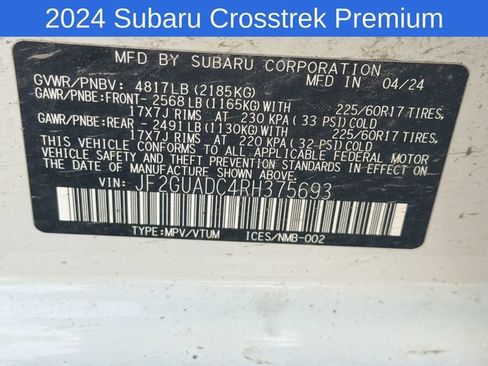 Used 2024 Subaru Crosstrek 2.0i Premium AWD/4WD image 26