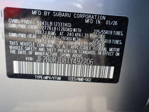 New 2026 Subaru Outback Touring XT image 25