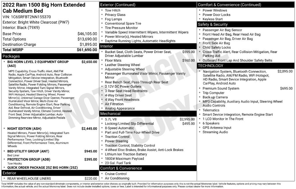 Used 2022 RAM 1500 Big Horn AWD/4WD image 4