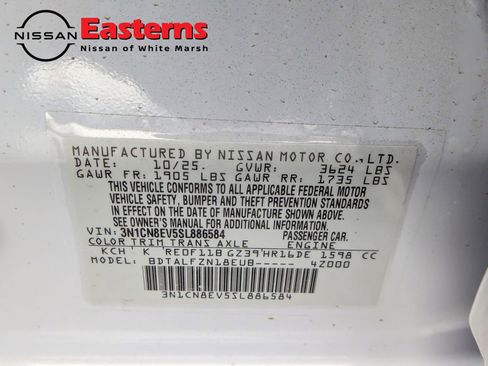 New 2025 Nissan Versa SV w/ Trunk Package image 30