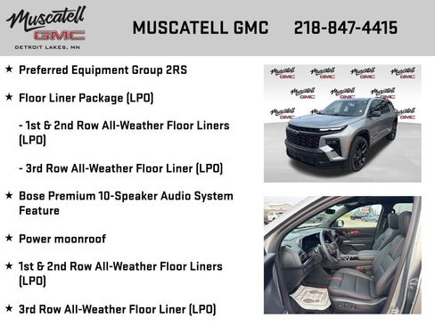 Used 2024 Chevrolet Traverse RS w/ LPO, Floor Liner Package image 6