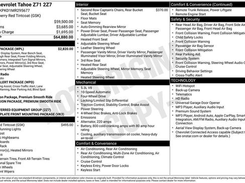 Used 2021 Chevrolet Tahoe Z71 w/ Luxury Package AWD/4WD image 5