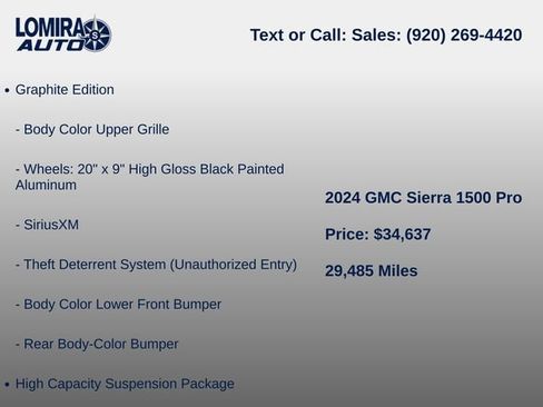 Used 2024 GMC Sierra 1500 Pro w/ Graphite Edition AWD/4WD image 15