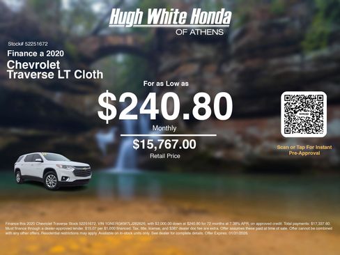 Used 2020 Chevrolet Traverse LT image 3