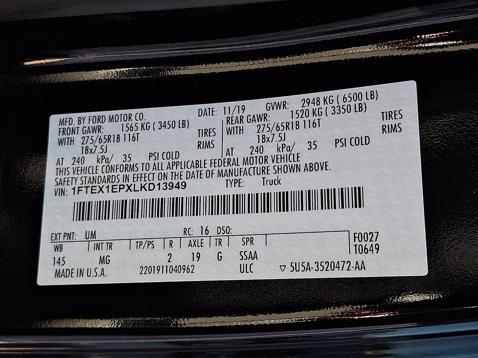 Certified 2020 Ford F150 XLT w/ Equipment Group 302A Luxury AWD/4WD image 27