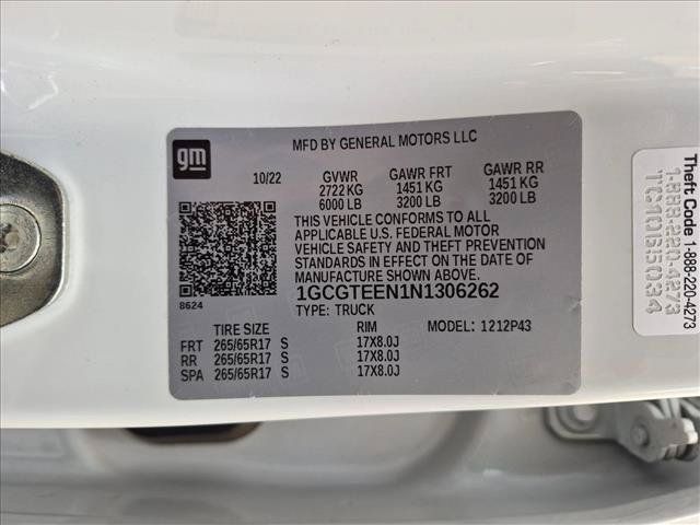 Used 2022 Chevrolet Colorado ZR2 AWD/4WD image 17