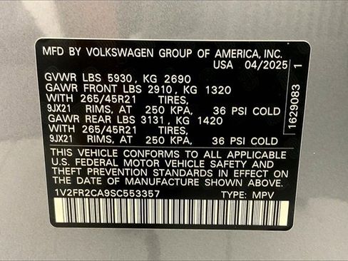 New 2025 Volkswagen Atlas SEL Premium R-Line image 14