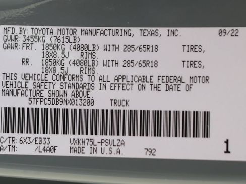 Used 2022 Toyota Tundra TRD Pro AWD/4WD image 58