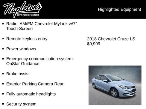 Used 2018 Chevrolet Cruze LS FWD image 3