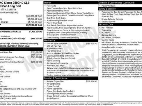 Certified 2018 GMC Sierra 2500 SLE w/ SLE Fleet Preferred Package AWD/4WD image 2