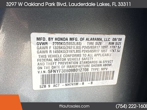 Used 2009 Honda Pilot EX-L image 73