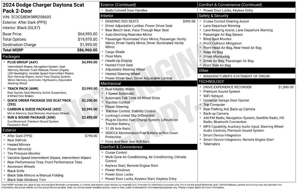 Used 2024 Dodge Charger Daytona Scat Pack w/ Plus Group AWD/4WD image 2