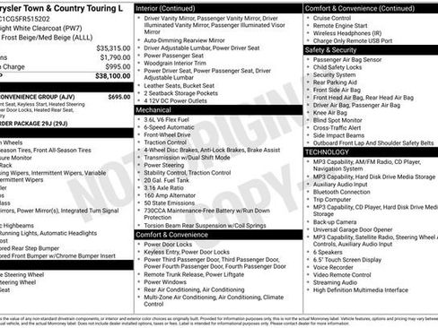 Used 2015 Chrysler Town & Country Touring-L w/ Driver Convenience Group FWD image 52