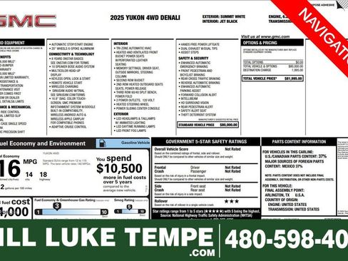 Used 2025 GMC Yukon Denali AWD/4WD image 1