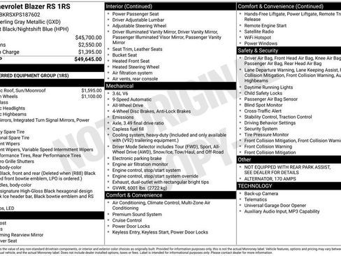 Certified 2023 Chevrolet Blazer RS AWD/4WD image 7