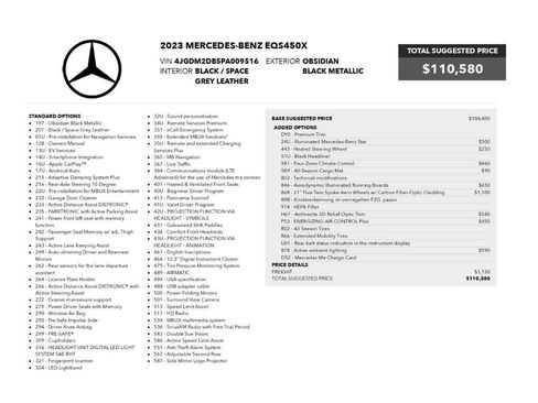 Used 2023 Mercedes-Benz EQS 450+ SUV image 2
