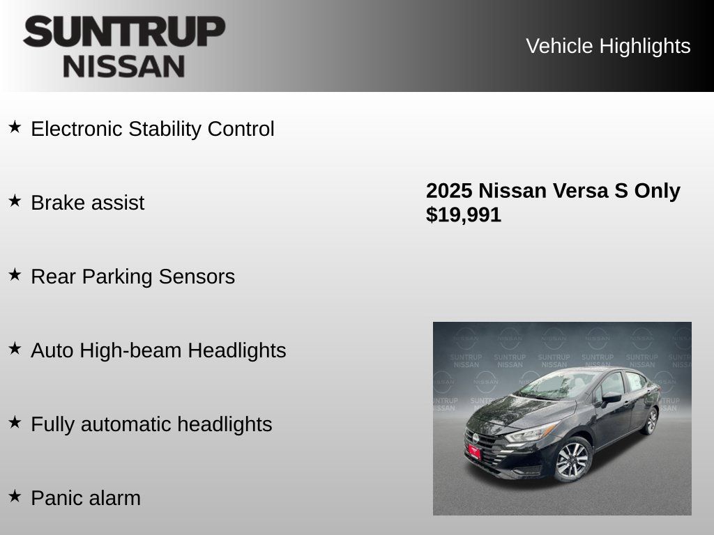 Used 2025 Nissan Versa S w/ S Plus Package FWD image 30