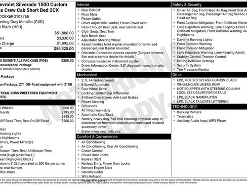 Used 2024 Chevrolet Silverado 1500 Custom Trail Boss w/ LPO, Dark Essentials Package image 3