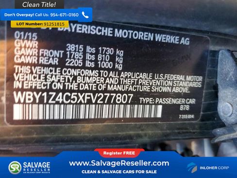 Used 2015 BMW i3 w/ Range Extender image 16