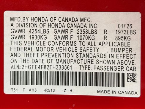 New 2026 Honda Civic FWD Hybrid Sedan image 22