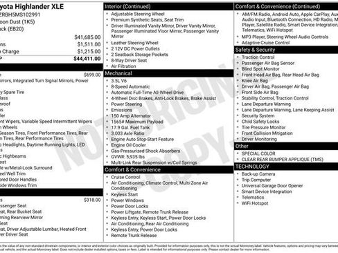 Used 2021 Toyota Highlander XLE image 33