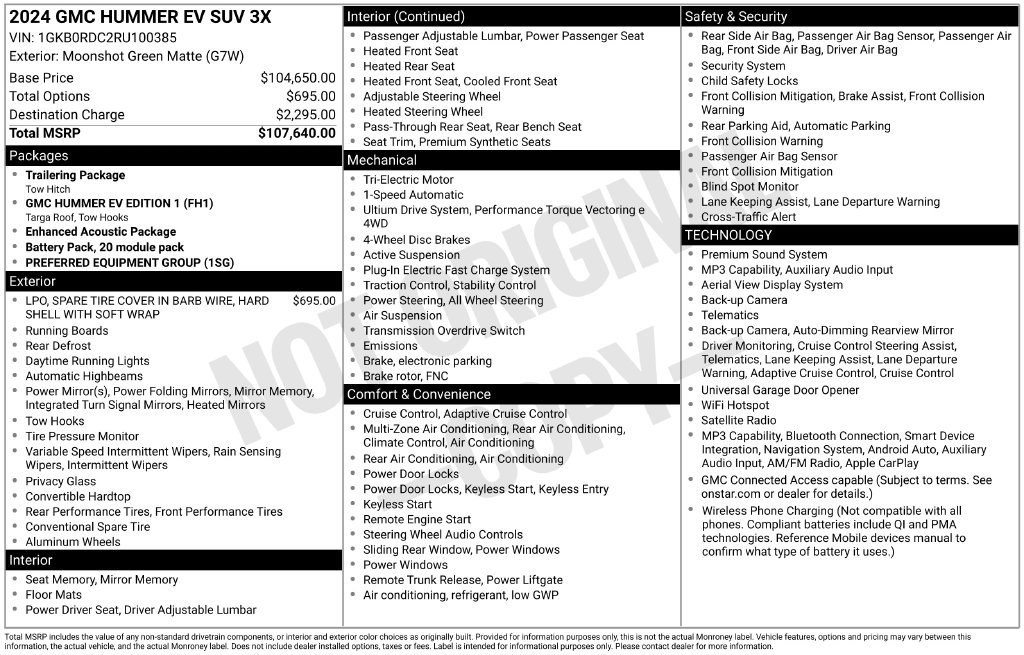 Used 2024 GMC Hummer EV 3X AWD/4WD image 4