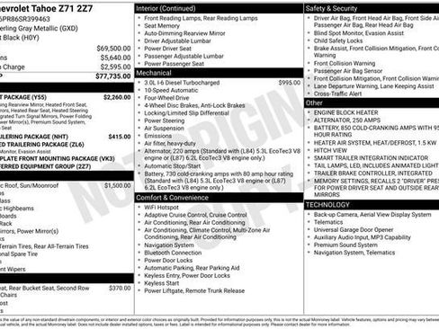 Used 2025 Chevrolet Tahoe Z71 w/ Comfort Package AWD/4WD image 35