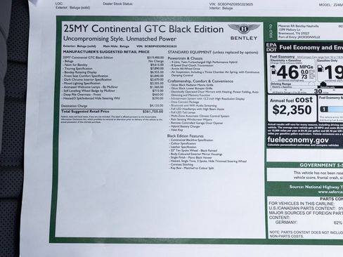 Certified 2025 Bentley Continental GTC AWD/4WD image 55
