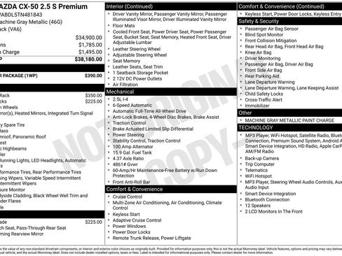 Certified 2026 MAZDA CX-50 AWD 2.5 S w/ Weather Package image 41