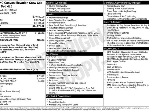 Used 2022 GMC Canyon Elevation w/ Elevation Premium Package AWD/4WD image 82