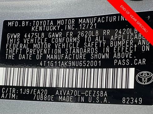 Used 2022 Toyota Camry SE image 18