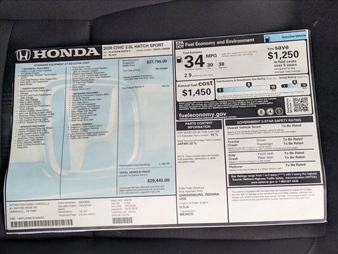 New 2026 Honda Civic Sport image 18