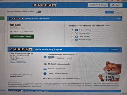 Used 2016 Nissan Sentra SV w/ Driver's Assist Package image 27