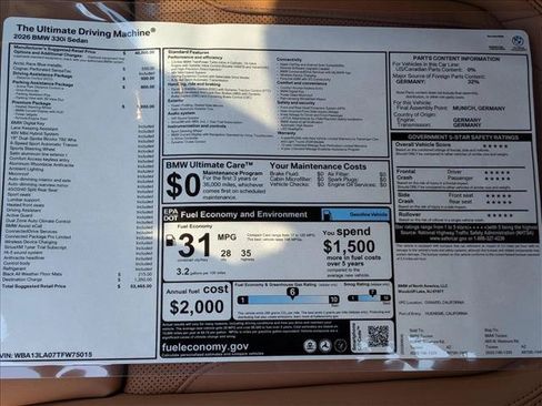 New 2026 BMW 330i Sedan w/ Premium Package RWD image 18