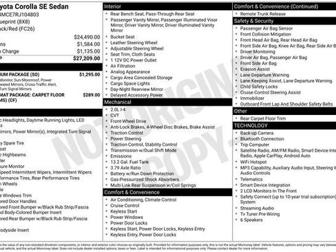 Used 2024 Toyota Corolla SE w/ SE Premium Package FWD image 3