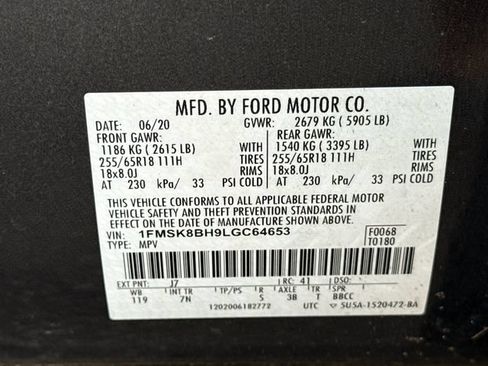 Certified 2020 Ford Explorer 4WD w/ Class III Trailer Tow Package image 39