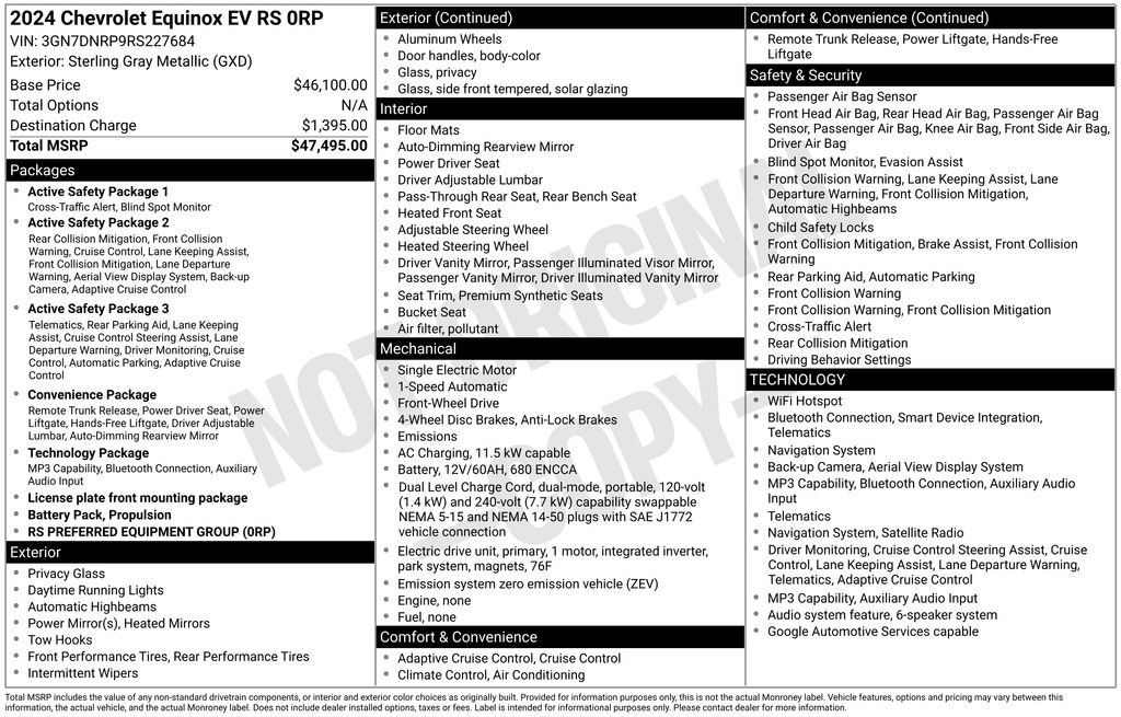 Used 2024 Chevrolet Equinox EV RS FWD image 4
