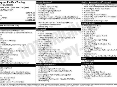 Used 2020 Chrysler Pacifica Touring image 32