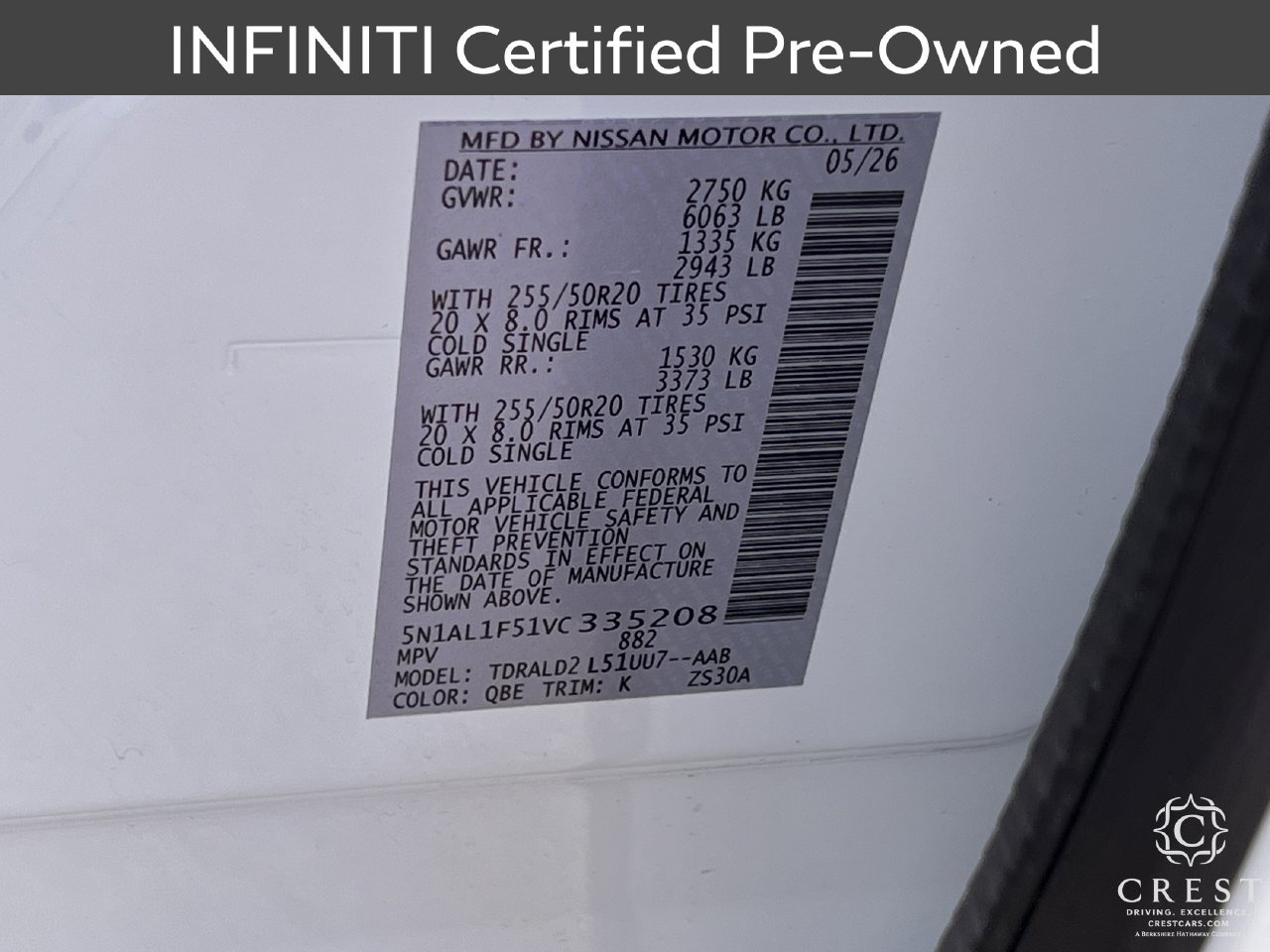 Certified 2027 INFINITI QX60 Luxe w/ Cargo Package FWD image 33