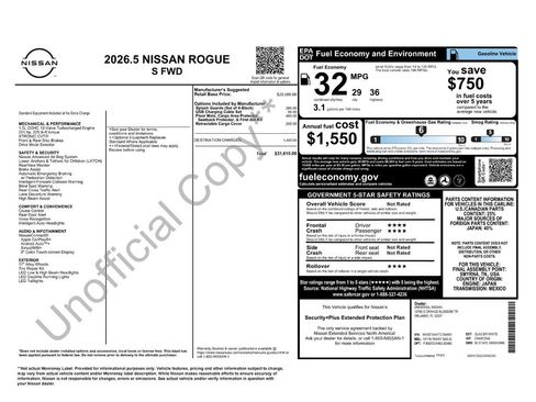 New 2026 Nissan Rogue S image 5