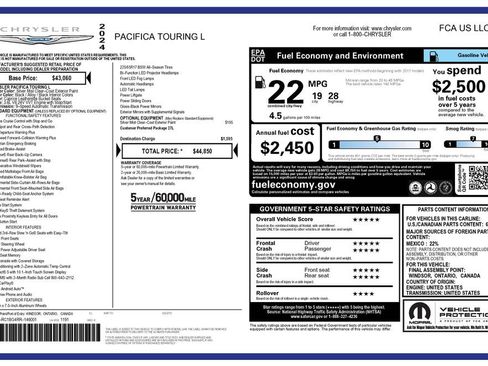 Used 2024 Chrysler Pacifica Touring-L FWD image 4