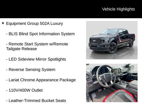 Used 2019 Ford F150 Lariat w/ Equipment Group 502A Luxury AWD/4WD image 6