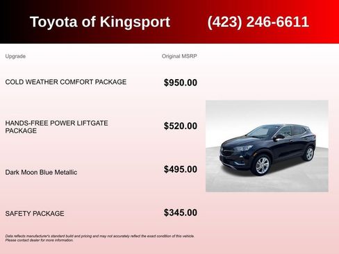 Used 2020 Buick Encore GX Preferred w/ Cold Weather Comfort Package AWD/4WD image 3