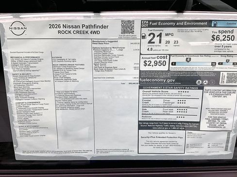 New 2026 Nissan Pathfinder Rock Creek w/ Rock Creek Premium Package AWD/4WD image 43