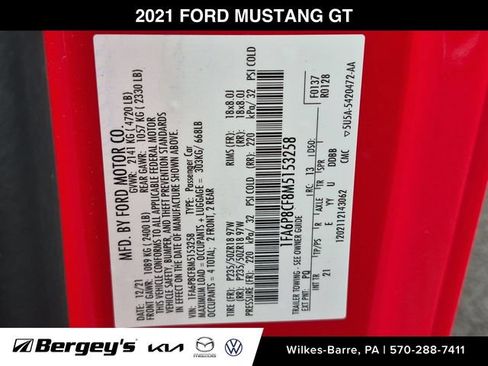 Used 2021 Ford Mustang GT w/ Equipment Group 301A RWD image 30